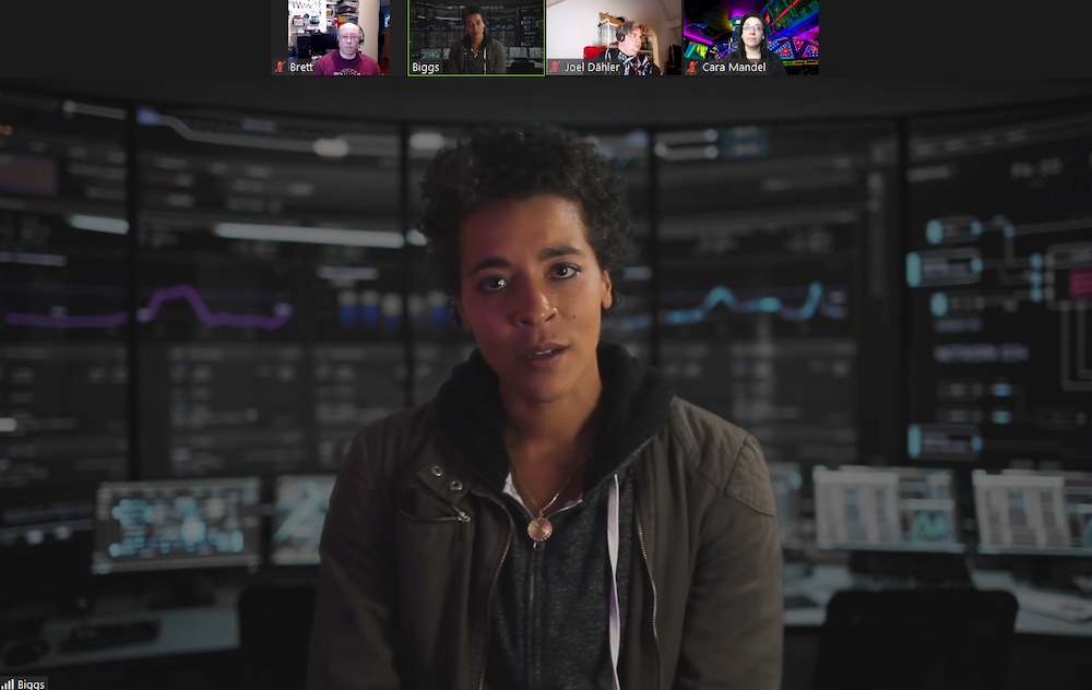 Screenshot of people playing Neon Dreams Mystery